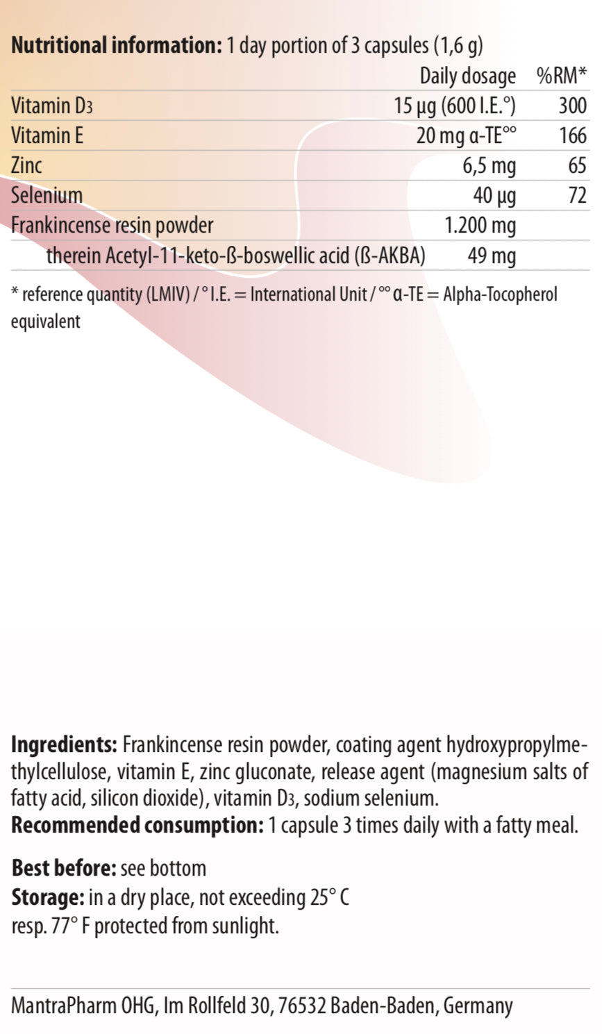維絡合特效乳⾹配方 Mantra Frankincense Immune (100粒 33天量）