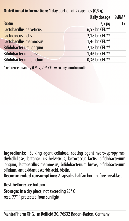 益⽣菌維C配⽅ Mantra Intestinal Flora (90粒）